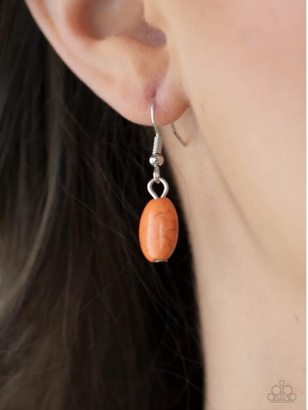 Paparazzi Natural Novice Orange Peach Dangle Earrings New
